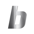 Metzler Hausnummer | Edelstahl grob geschliffen | kursiv | Höhe 7,5 - 20 cm