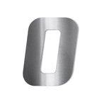 Metzler Hausnummer | Edelstahl grob geschliffen | kursiv | Höhe 7,5 - 20 cm