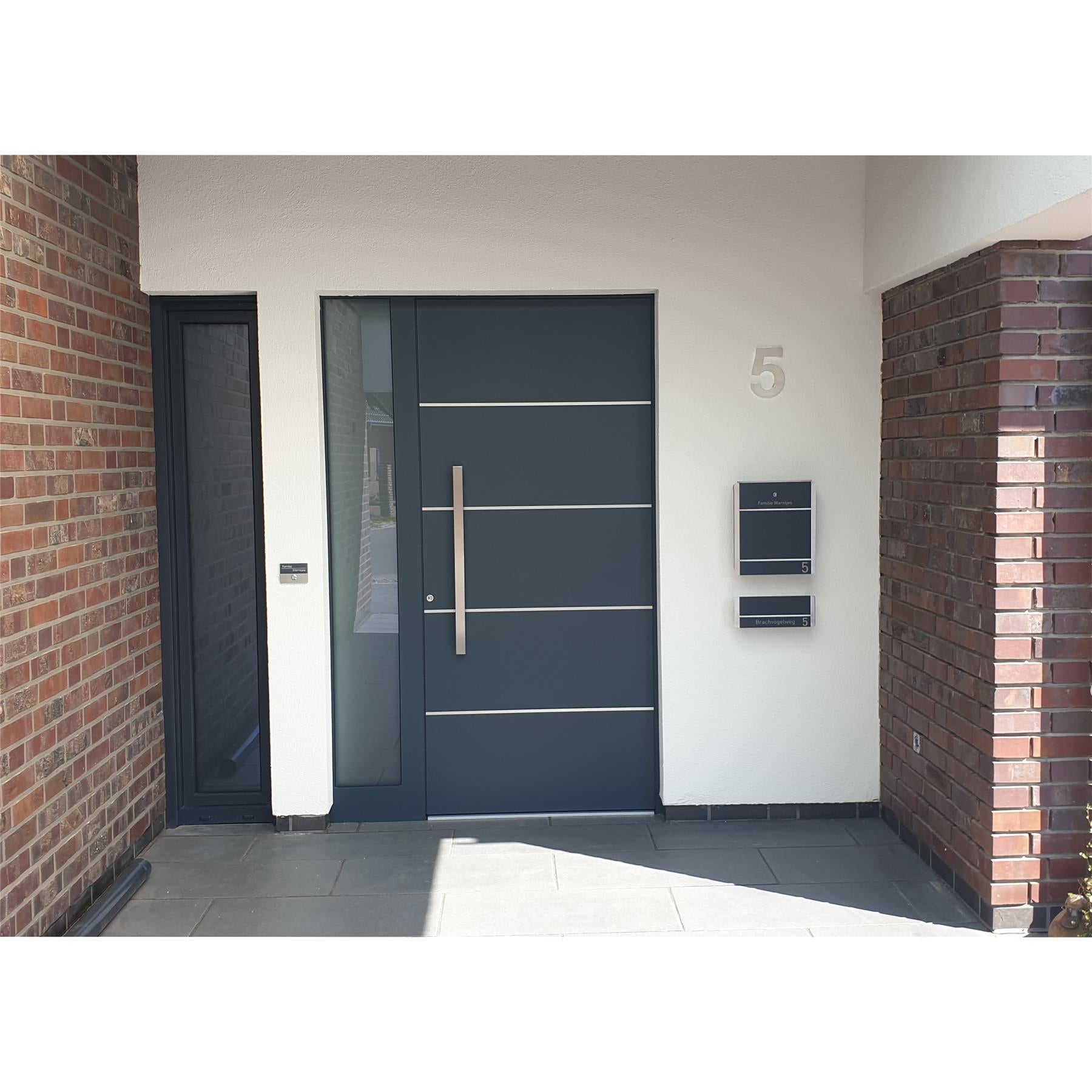 Metzler Standbriefkasten Anthrazit Gravur + Zeitungsfach optional | 01