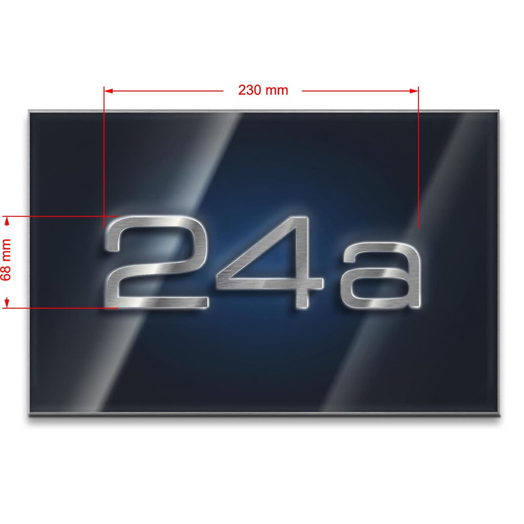 Metzler LED-Hausnummernschild aus Edelstahl 3-stellig in Anthrazit