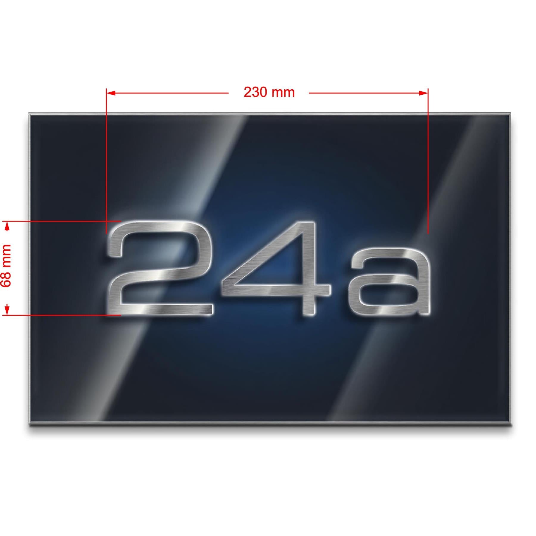 Metzler LED-Hausnummernschild aus Edelstahl 3-stellig in Anthrazit