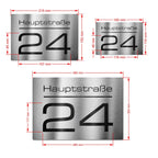 Hausnummernschild aus V2A Edelstahl