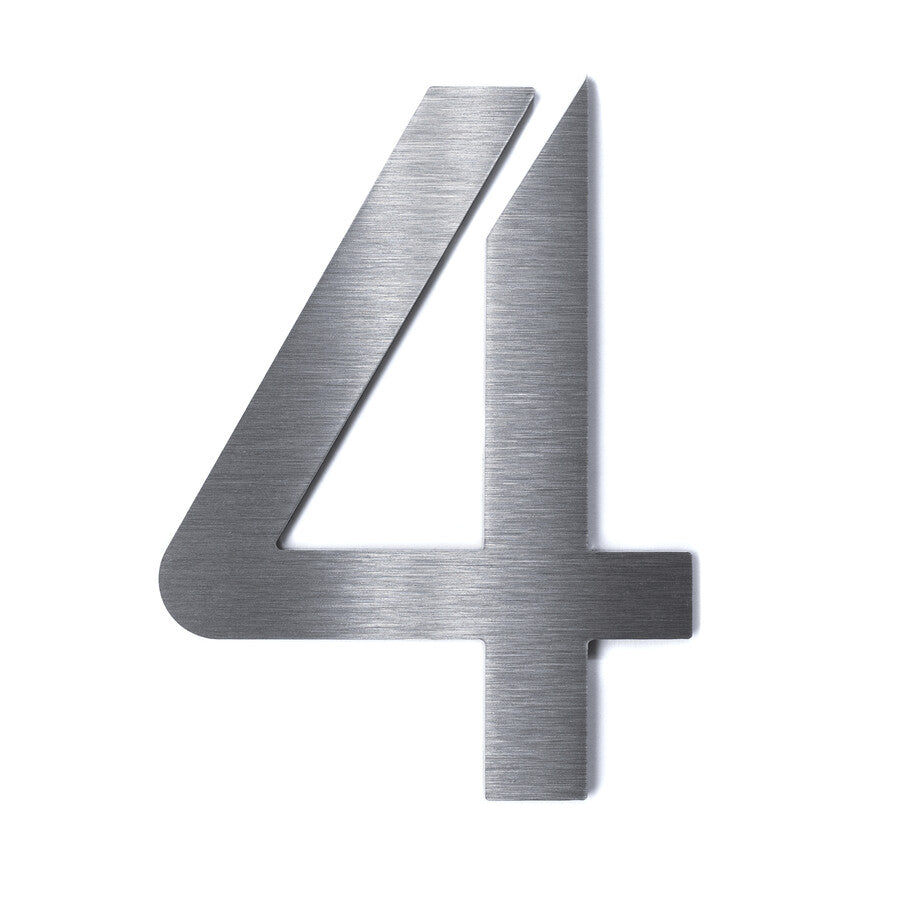 Metzler Hausnummer | Edelstahl gebürstet | Bauhaus | Höhe 20 cm