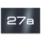 Metzler Hausnummernschild LED-beleuchtetes 3-stellig aus Edelstahl in Anthrazit