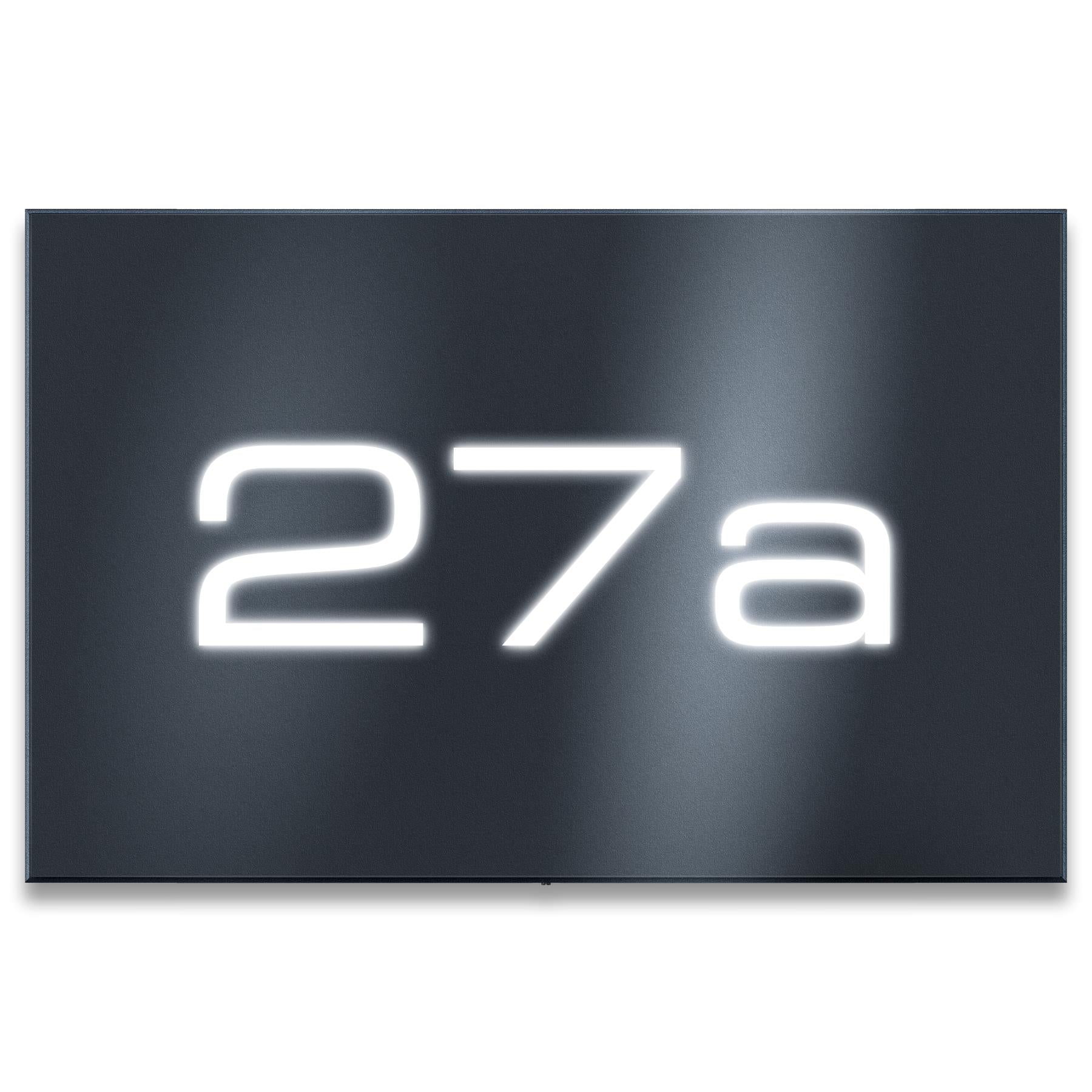 Metzler Hausnummernschild LED-beleuchtetes 3-stellig aus Edelstahl in Anthrazit