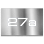LED-beleuchtetes Hausnummernschild 3-stellig aus Edelstahl