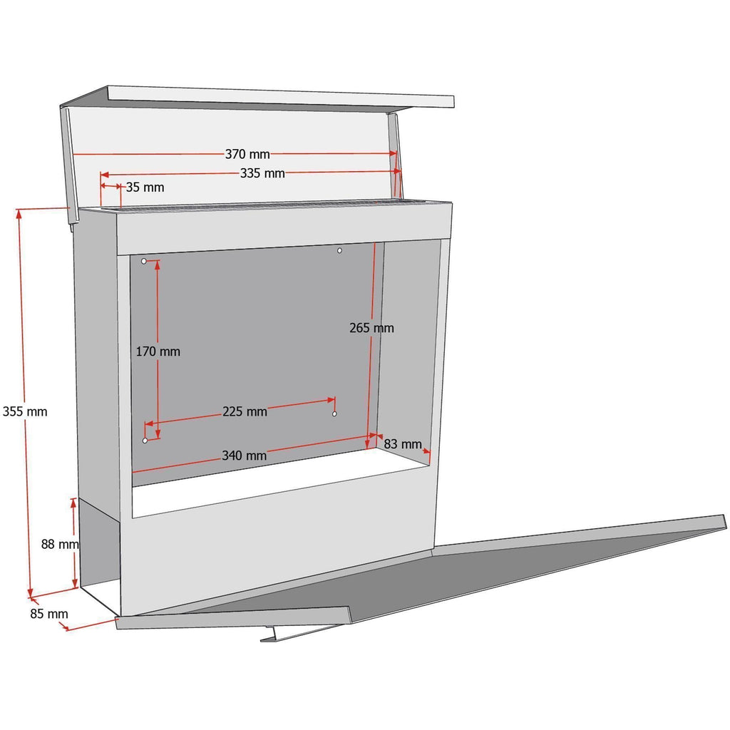 Metzler Standbriefkasten Modell Cube mit Gravur und Edelstahl Deckel