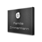 Metzler Aufputz Türklingel | personalisiert mit Gravur | Edelstahl-Taster mit LED | Vitus