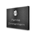 Metzler Aufputz Türklingel | personalisiert mit Gravur | Edelstahl-Taster mit LED | Vitus