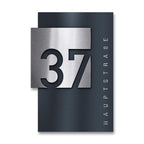 Metzler Design Hausnummernschild Anthrazit Edelstahl Modell Steiner