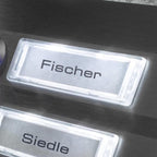 Metzler Klingel Aufputz mit austauschbaren Namensschildern | Tara M5