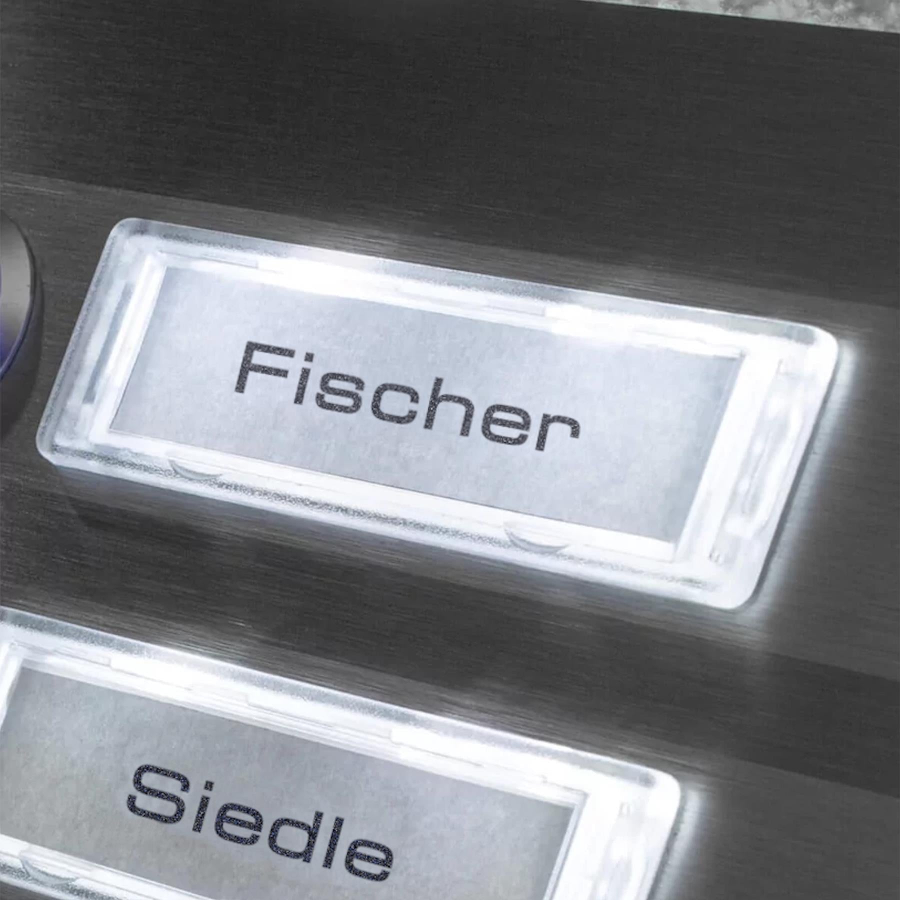 Metzler Klingel Aufputz mit austauschbaren Namensschildern | Tara M5