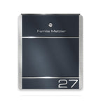Metzler Standbriefkasten Anthrazit Gravur + Zeitungsfach optional | 01