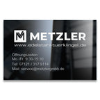 Firmenschild in Schwarz mit individueller Beschriftung