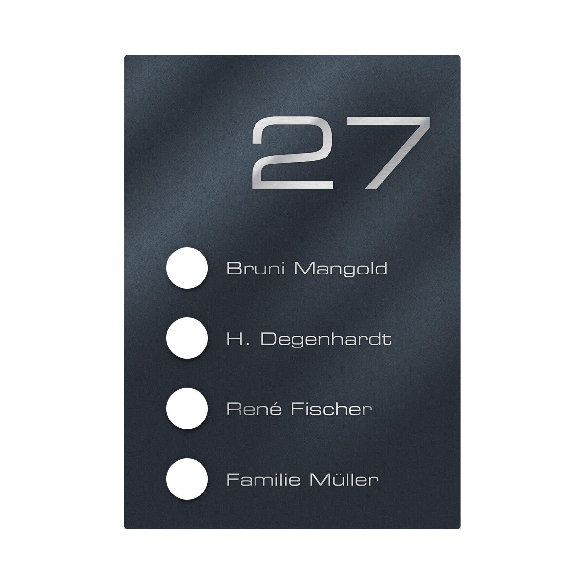 Ersatzplatte für: Funk Klingel Set 4-Fach Mehrfamilien (9689 + 9870)