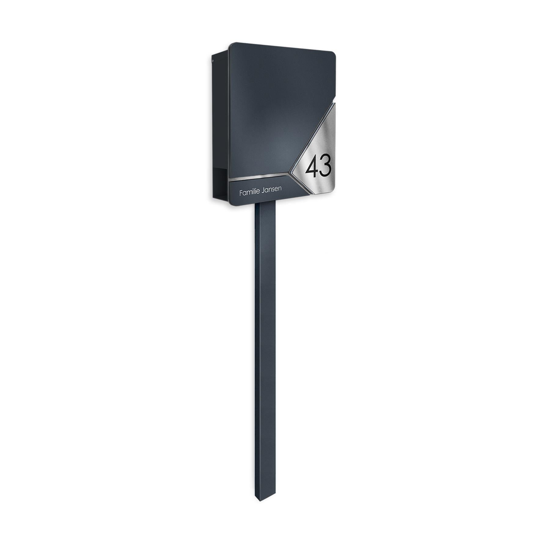 Metzler Design Briefkasten Standfuß Anthrazit | Lepo 4