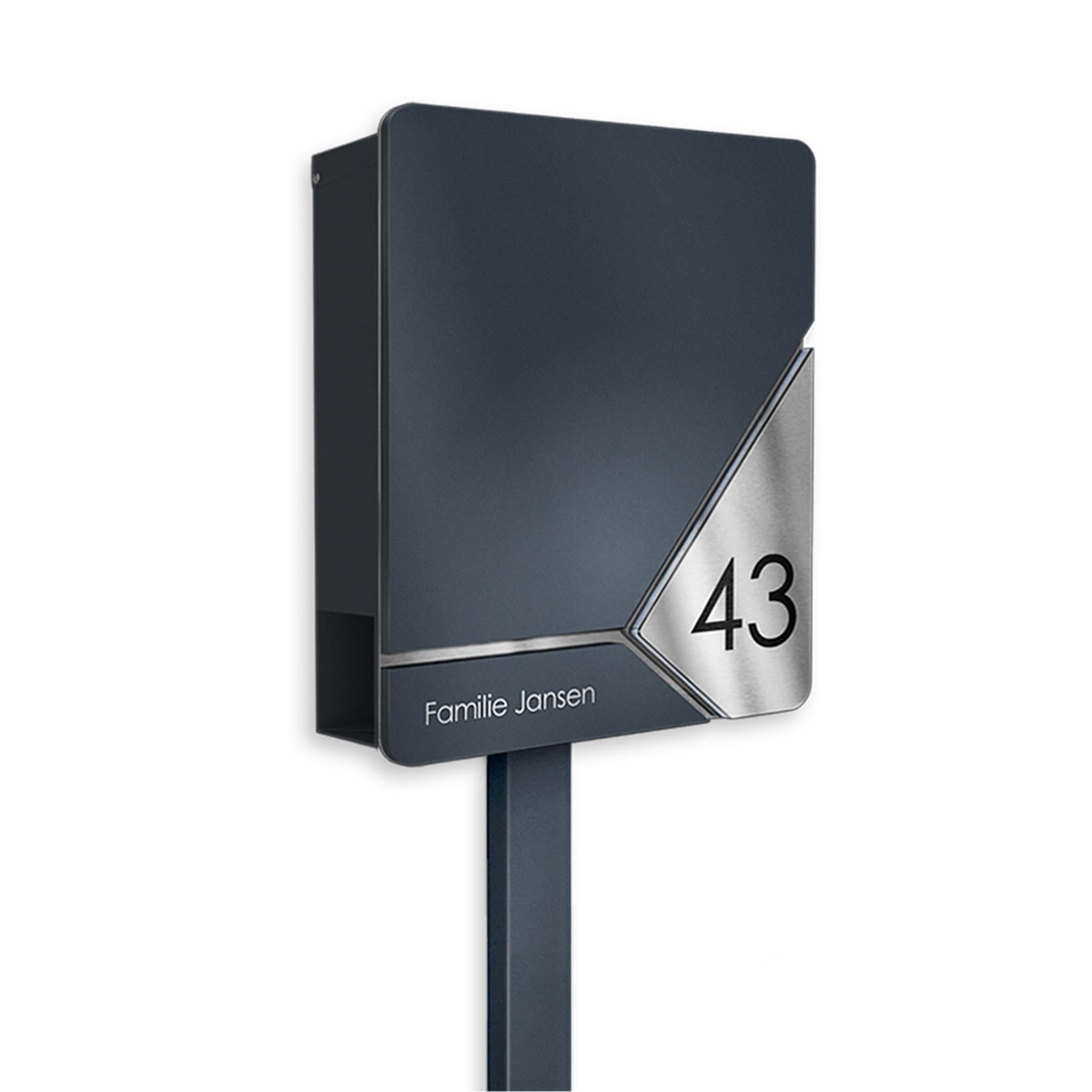 Metzler Design Briefkasten Standfuß Anthrazit | Lepo 4