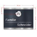 Metzler Türklingel Edelstahl Anthrazit LED Größe wählbar | Heidi
