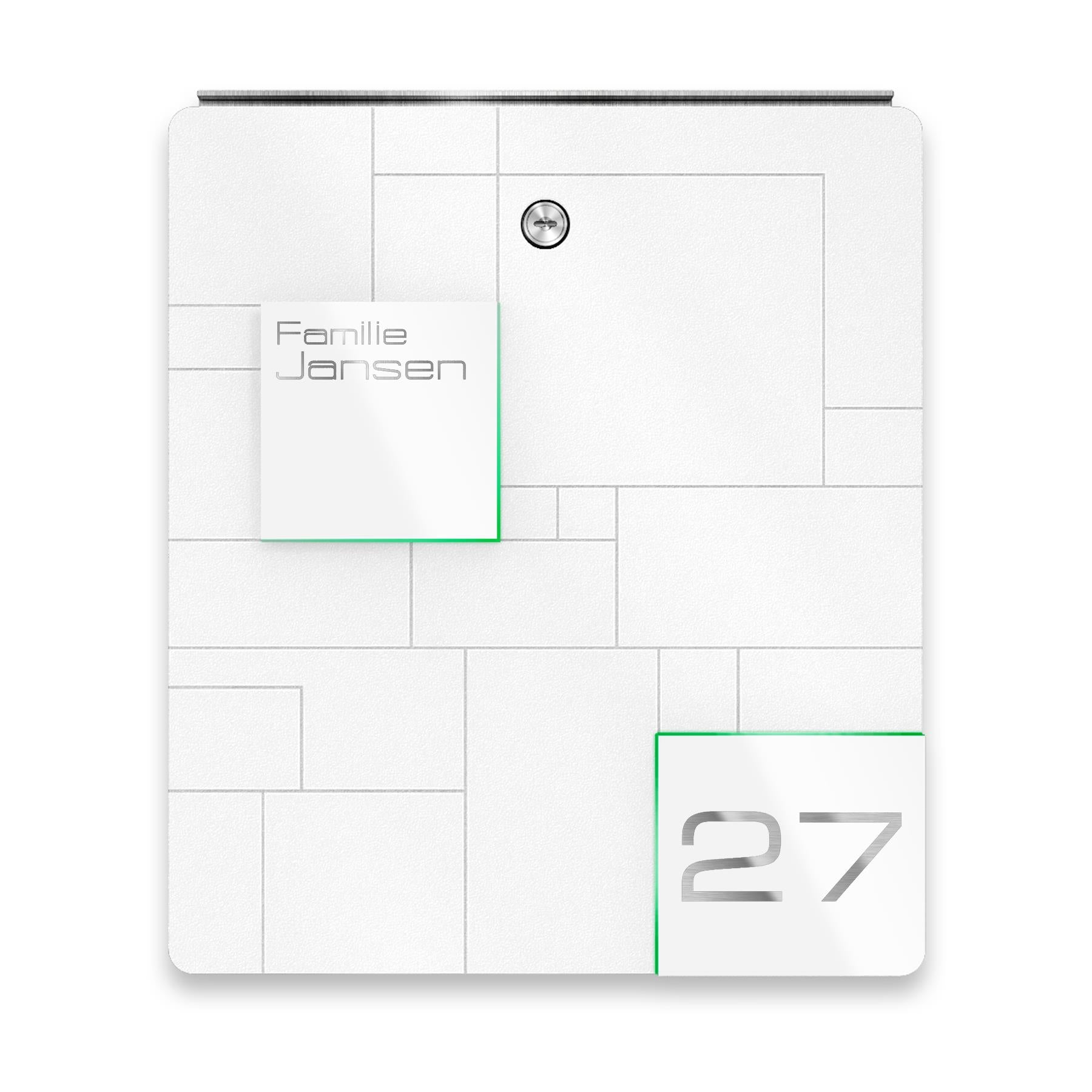 Metzler Briefkasten Edelstahl Gravur optional | Modell02