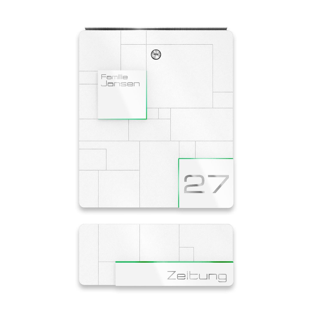 Metzler Briefkasten Edelstahl Gravur optional | Modell02