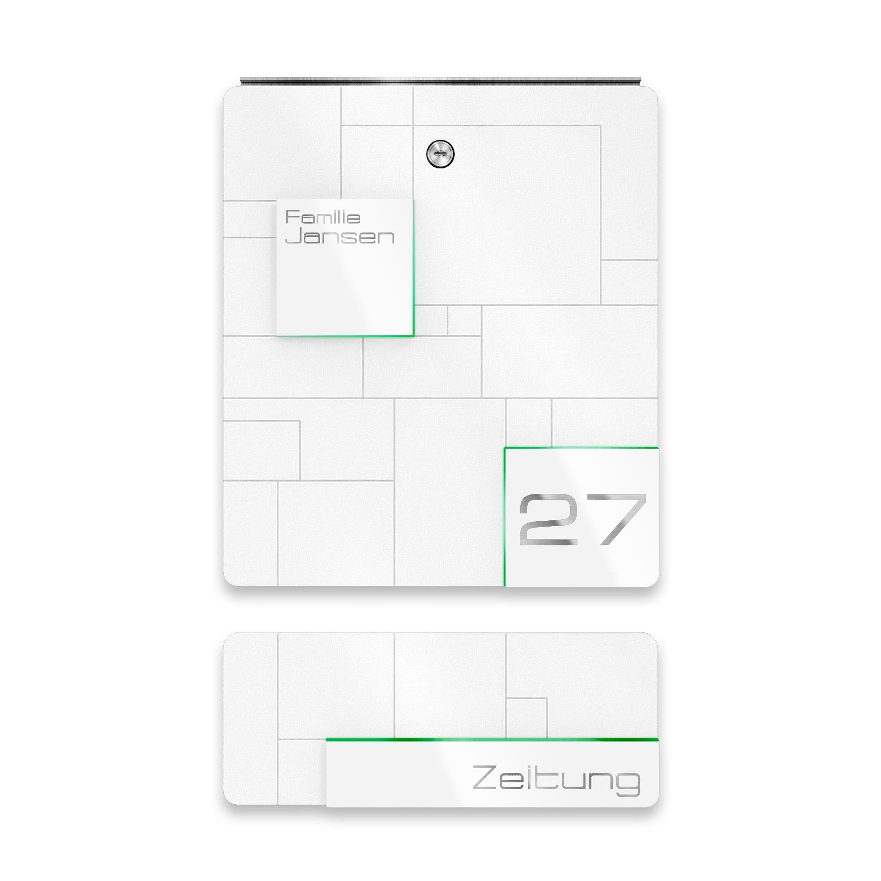 Metzler Briefkasten Edelstahl Gravur optional | Modell02