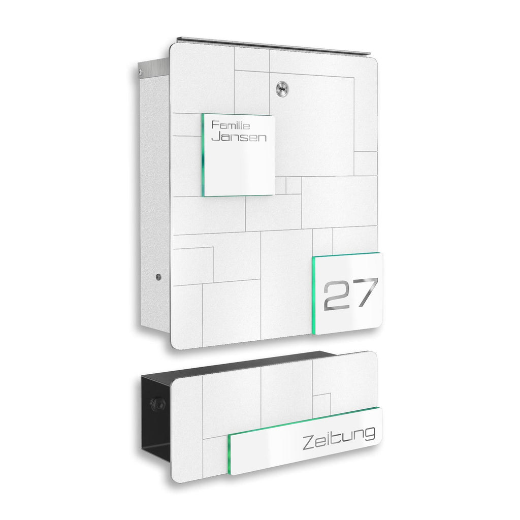 Metzler Briefkasten Edelstahl Gravur optional | Modell02