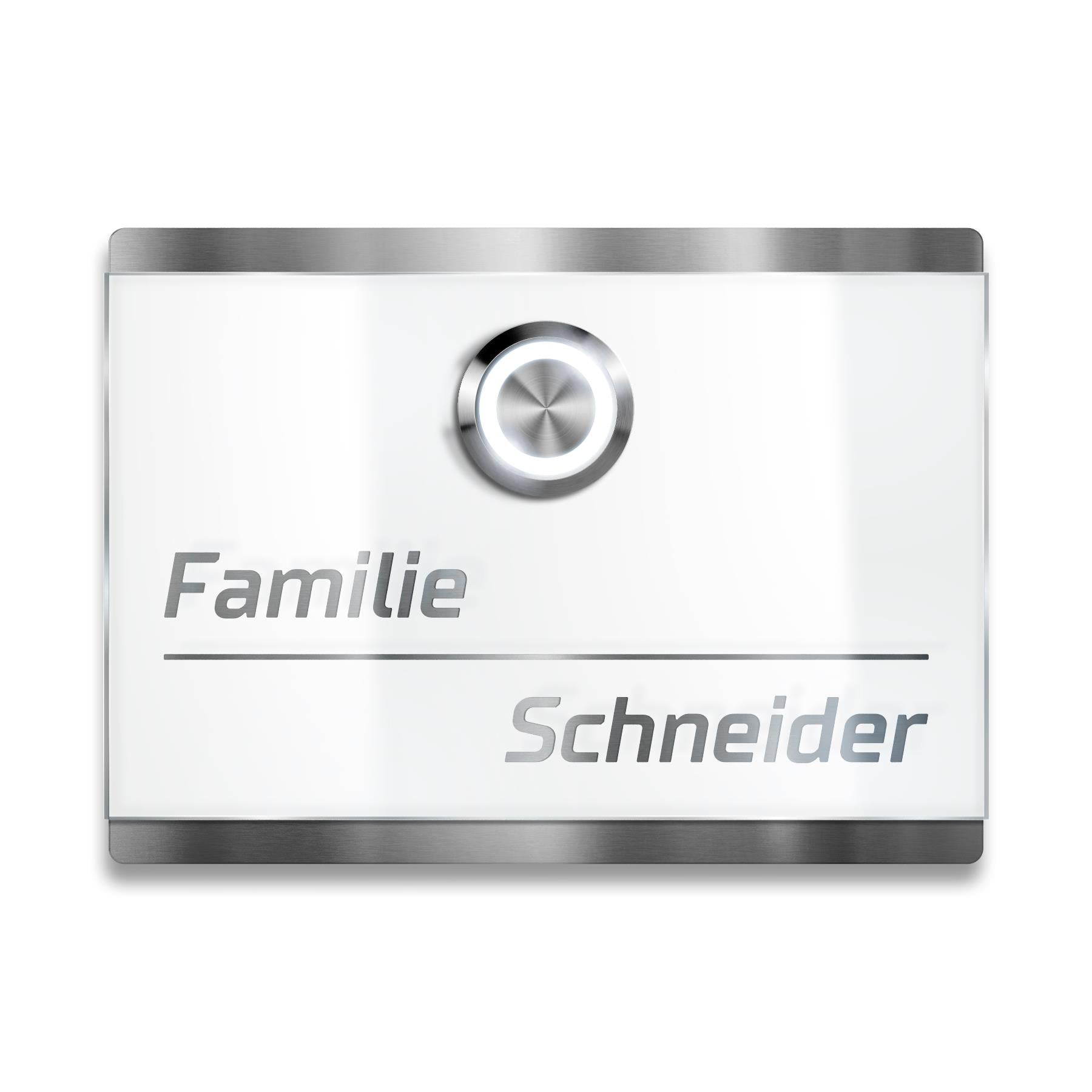 Metzler Türklingel aus Edelstahl | Klingeltaster LED optional | Heidi