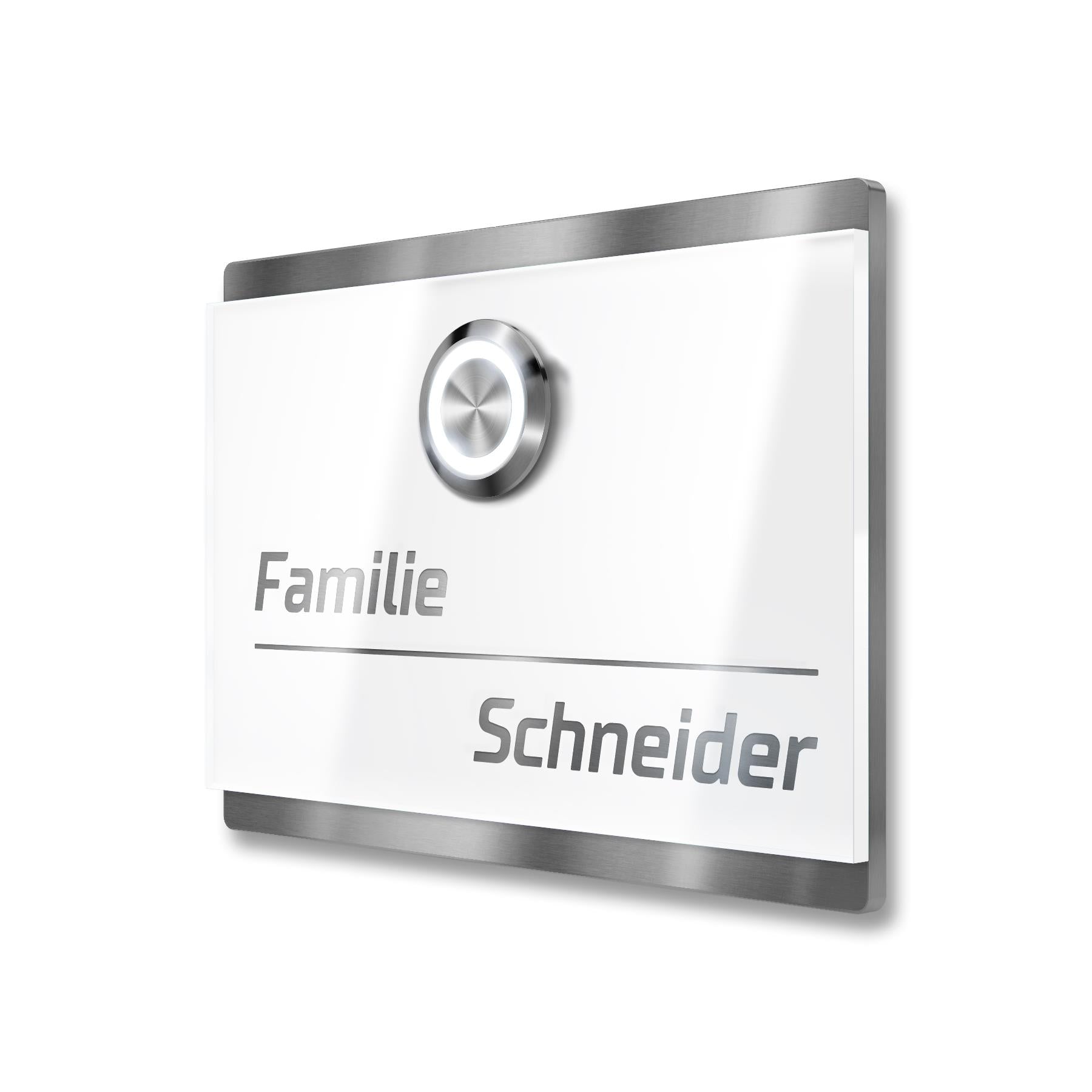 Metzler Türklingel aus Edelstahl | Klingeltaster LED optional | Heidi