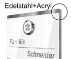 Metzler Türklingel aus Edelstahl | Klingeltaster LED optional | Heidi