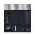 Metzler Standbriefkasten Modell Cube mit Gravur und Edelstahl Deckel
