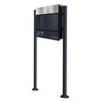 Metzler Standbriefkasten Modell Cube mit Gravur und Edelstahl Deckel