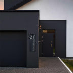 Metzler Hausnummernschild Hochformat Anthrazit Edelstahl | Weissenhof XXL