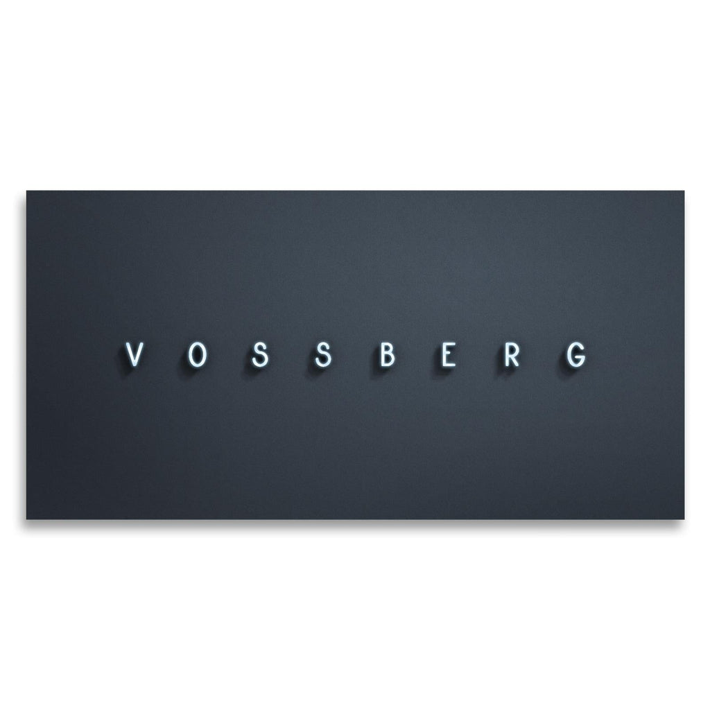 LED-Firmenschild in Anthrazit mit 3D-Profilbuchstaben