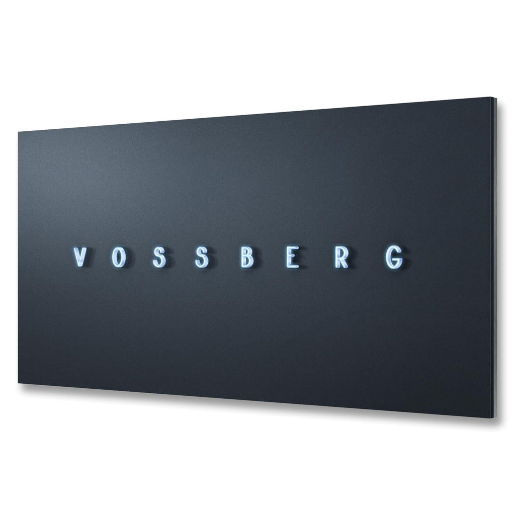 LED-Firmenschild in Anthrazit mit 3D-Profilbuchstaben