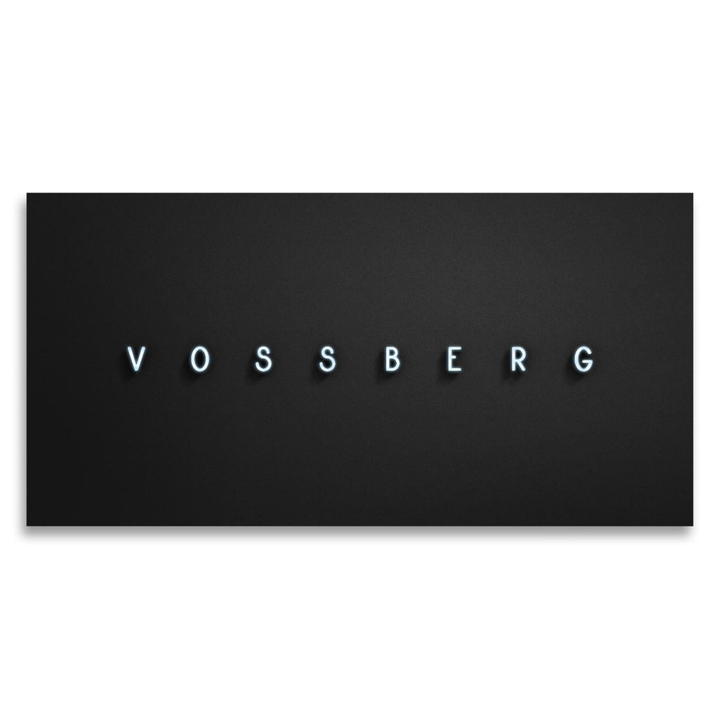 LED-Firmenschild in Schwarz mit 3D-Profilbuchstaben