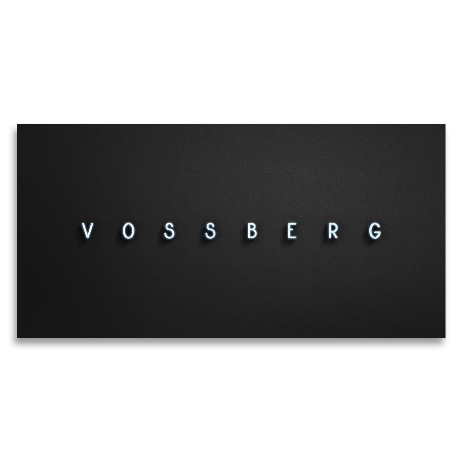 LED-Firmenschild in Schwarz mit 3D-Profilbuchstaben