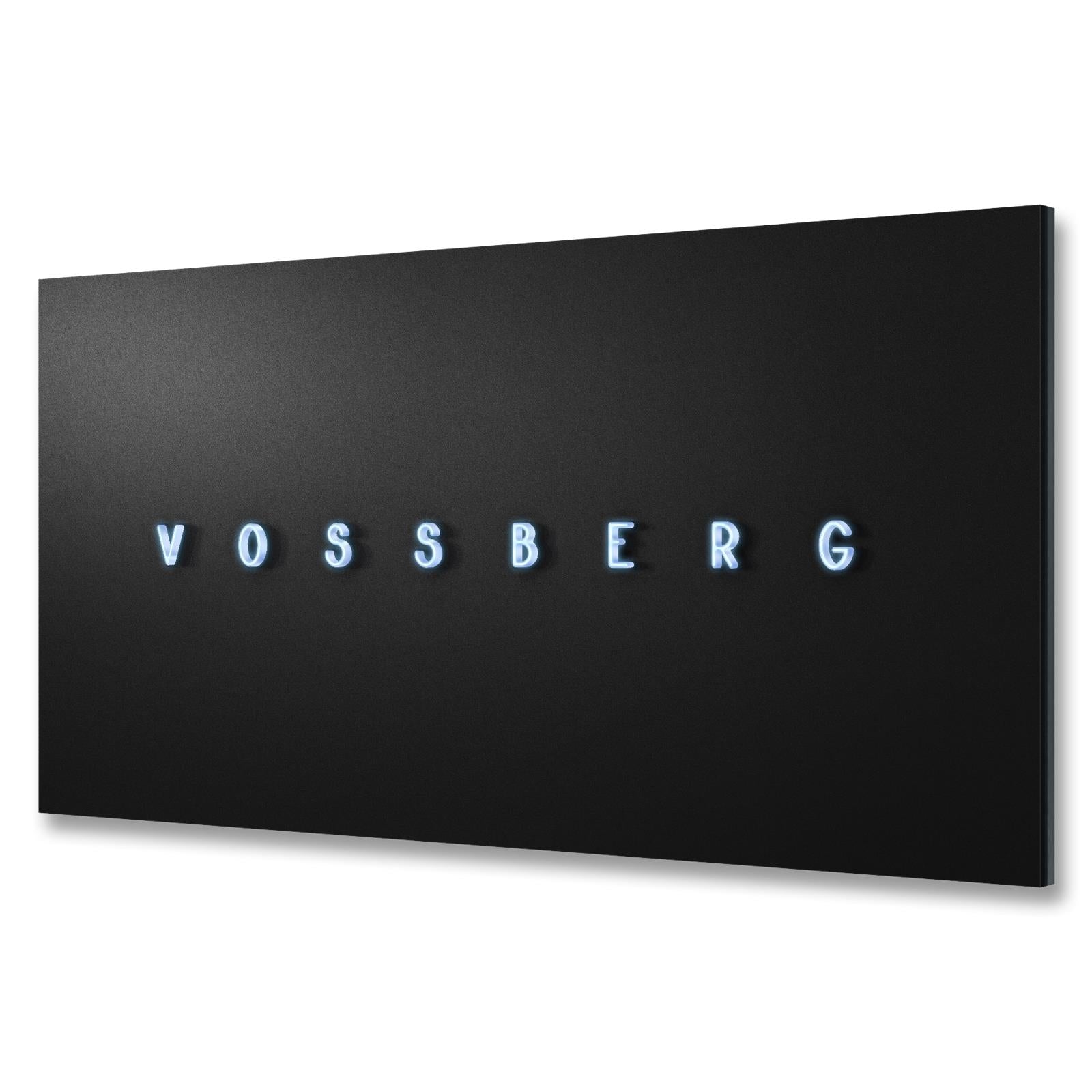 LED-Firmenschild in Schwarz mit 3D-Profilbuchstaben