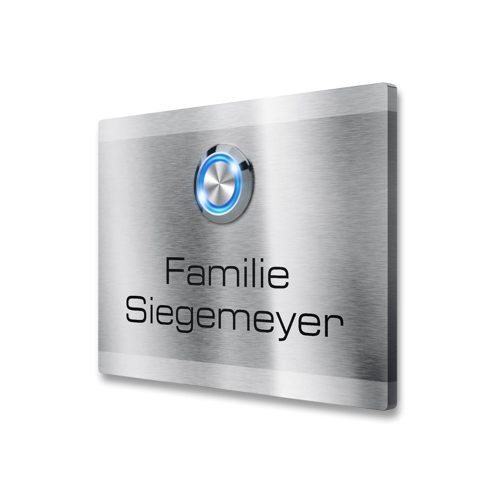 Metzler Türklingel Edelstahl Klingeltaster LED optional wählbare Größen Modell Heidi