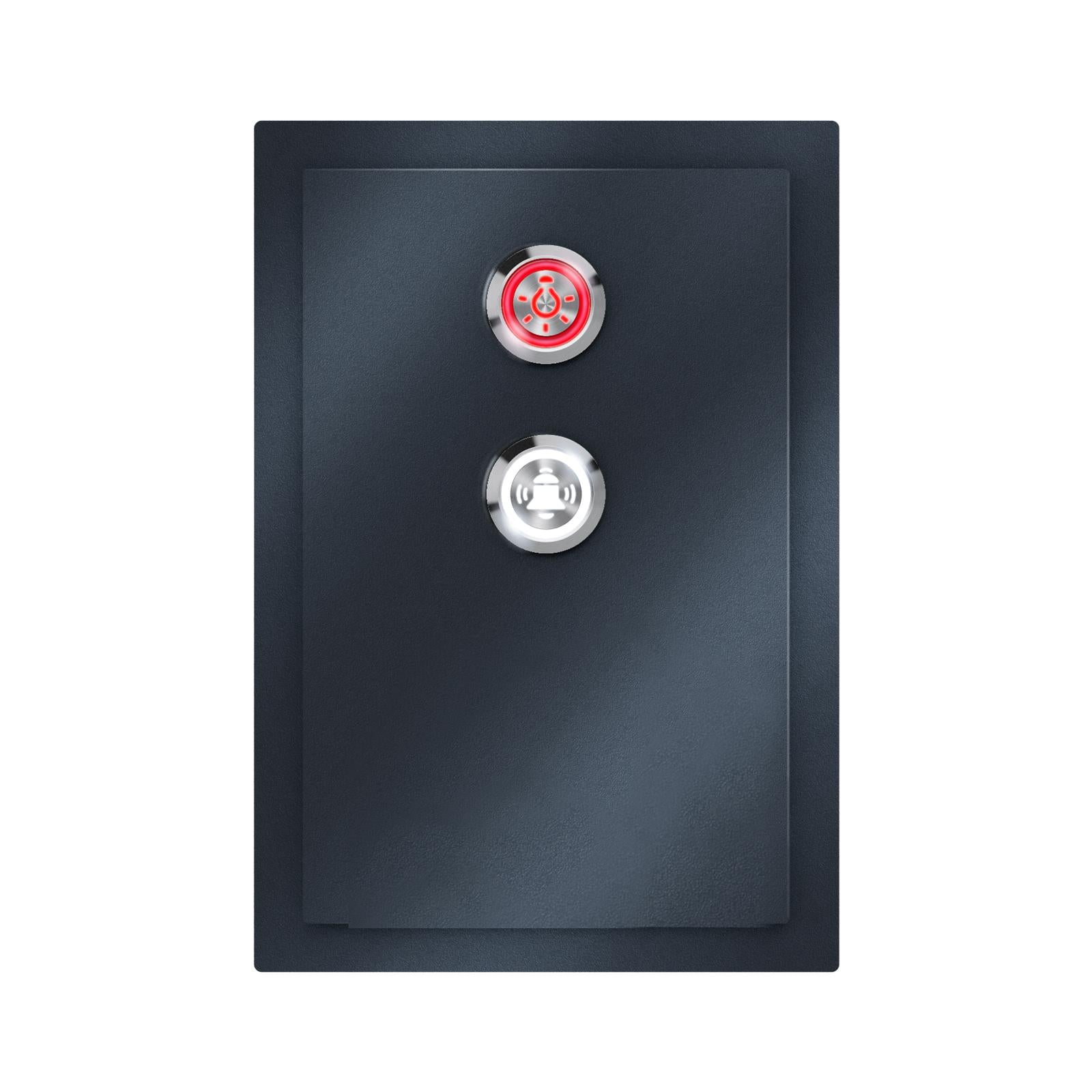 Metzler Klingelschild Edelstahl mit zwei LED-Tastern Gravur optional | Alvin
