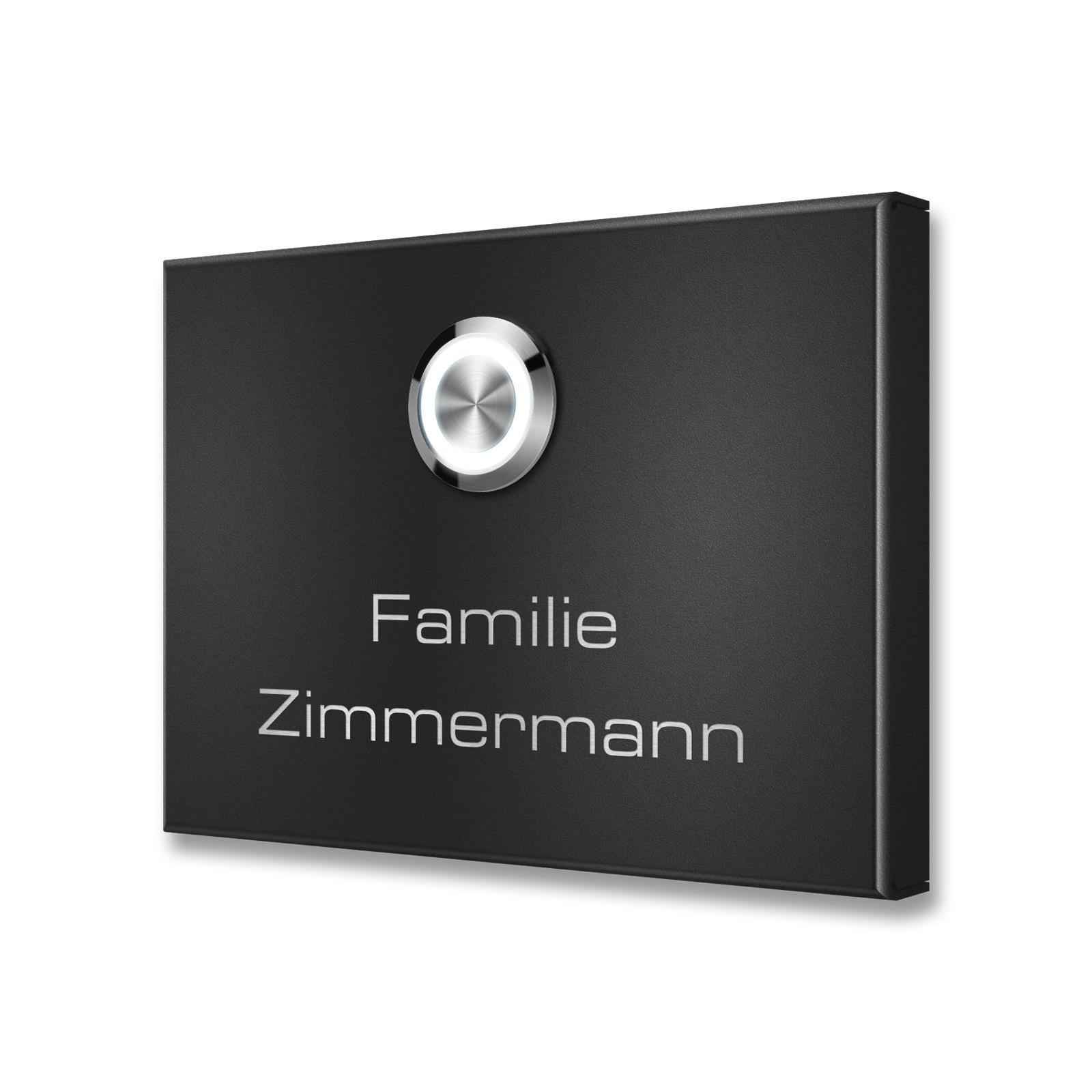 Metzler Funkklingel kabellos Edelstahl V2A | Aufputz Türklingel IP67 | 150m Reichweite | Vitus