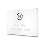 Metzler Aufputz Türklingel | personalisiert mit Gravur | Edelstahl-Taster mit LED | Vitus