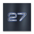 3D LED-Hausnummernschild aus Edelstahl in Anthrazit