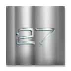 Metzler 3D LED-Hausnummernschild aus Edelstahl mit Dämmerungssensor