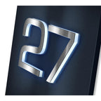 3D LED-Hausnummernschild aus Edelstahl in Anthrazit