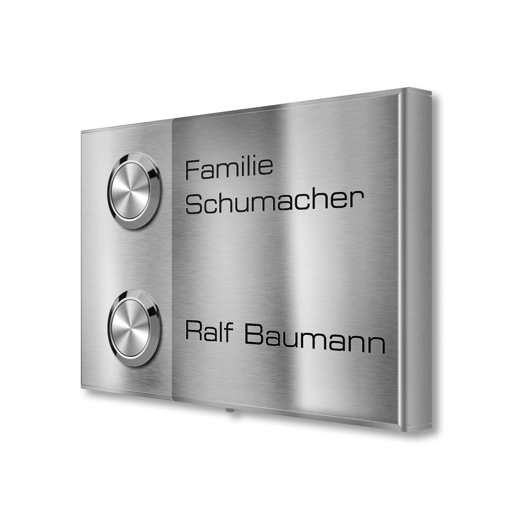Metzler Funkklingel für Zweifamilienhaus - Gravur | Vitus M2