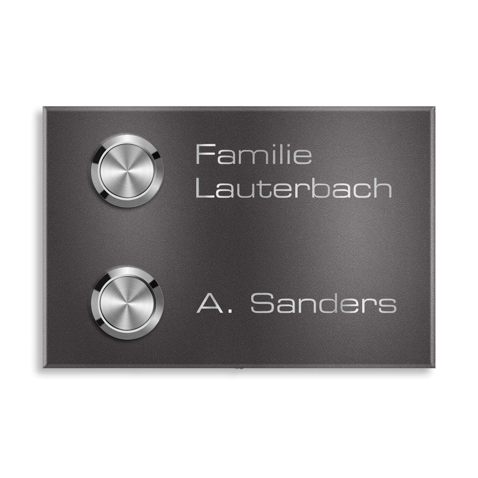 Metzler Funkklingel für Zweifamilienhaus - Gravur | Vitus M2