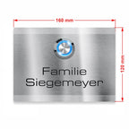 Metzler Türklingel Edelstahl Klingeltaster LED optional wählbare Größen Modell Heidi