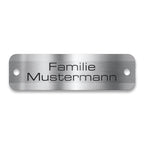 Metzer-Namensschild mit Lasergravur aus rostfreiem Edelstahl