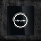 Metzler quadratische Türklingel mit LED Gravur + Klingeltaster | Luna