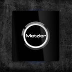 Metzler quadratische Türklingel mit LED Gravur + Klingeltaster | Luna